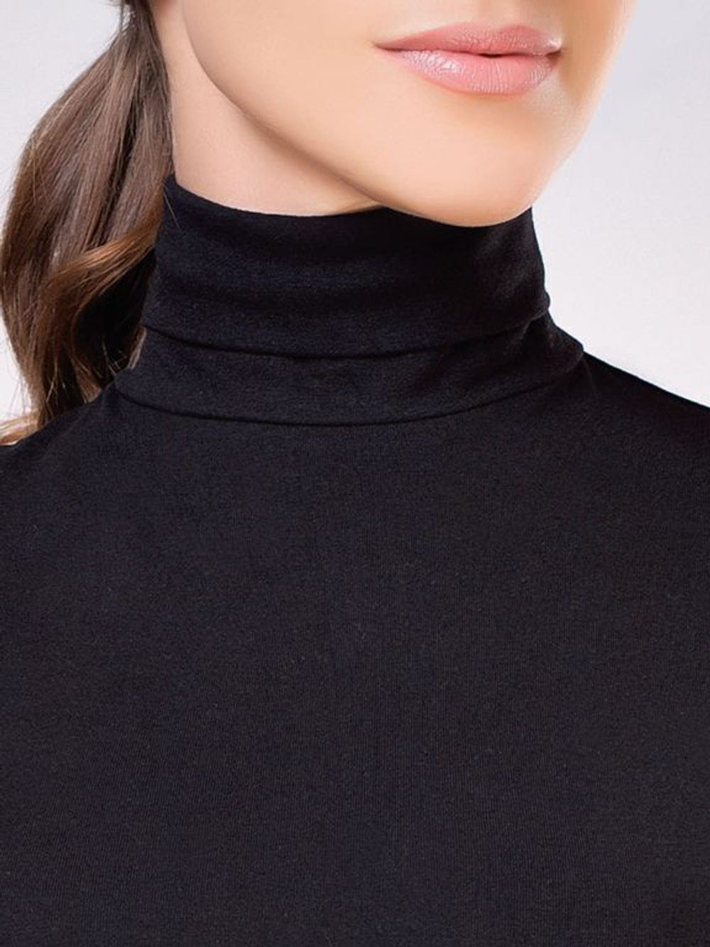 Боди-водолазка из хлопковой ткани (Размер: XL) (Цвет: белый)