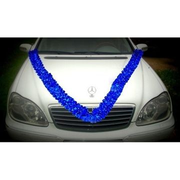 Лента на капот галочка, атлас, синий, ширина 18см №90_2.224