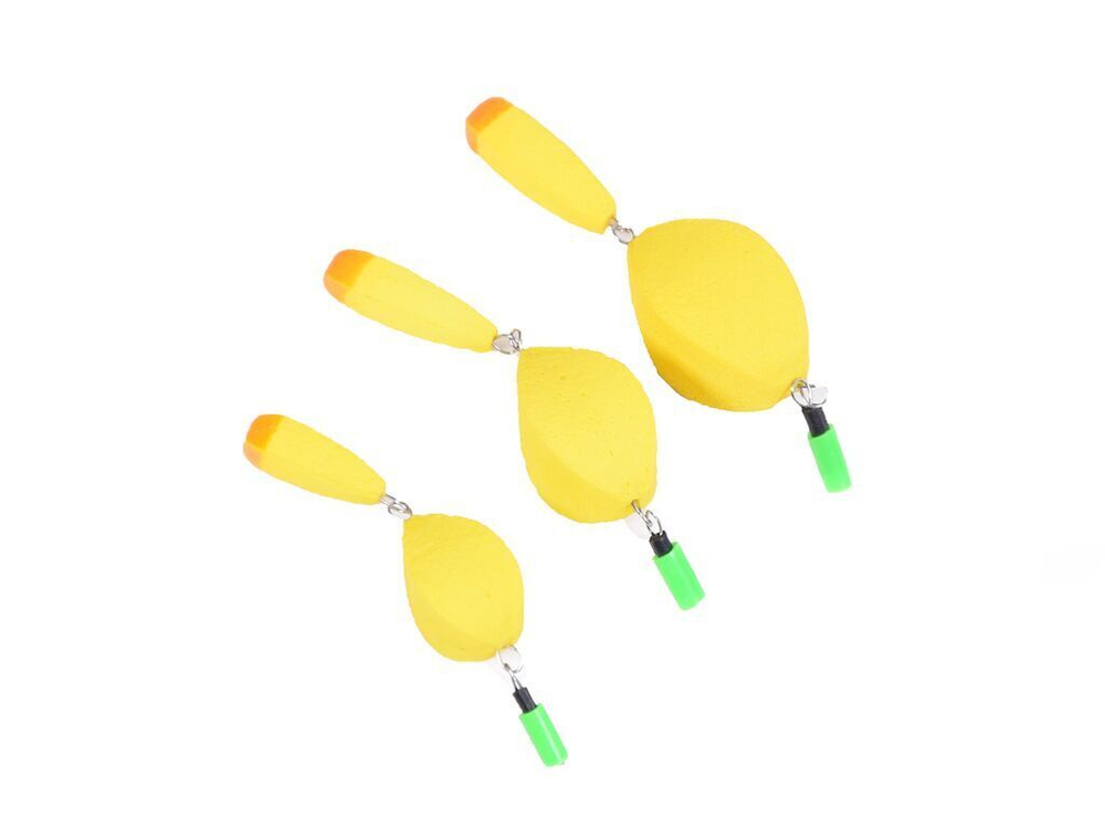 Поплавки зимние РОССИЯ Двойной MIX желтый 3 штуки