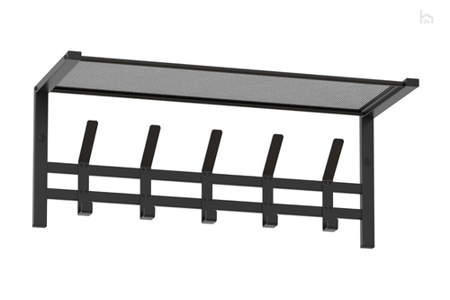 Торонто 21 Вешалка с полкой ( черный) ТриЯ