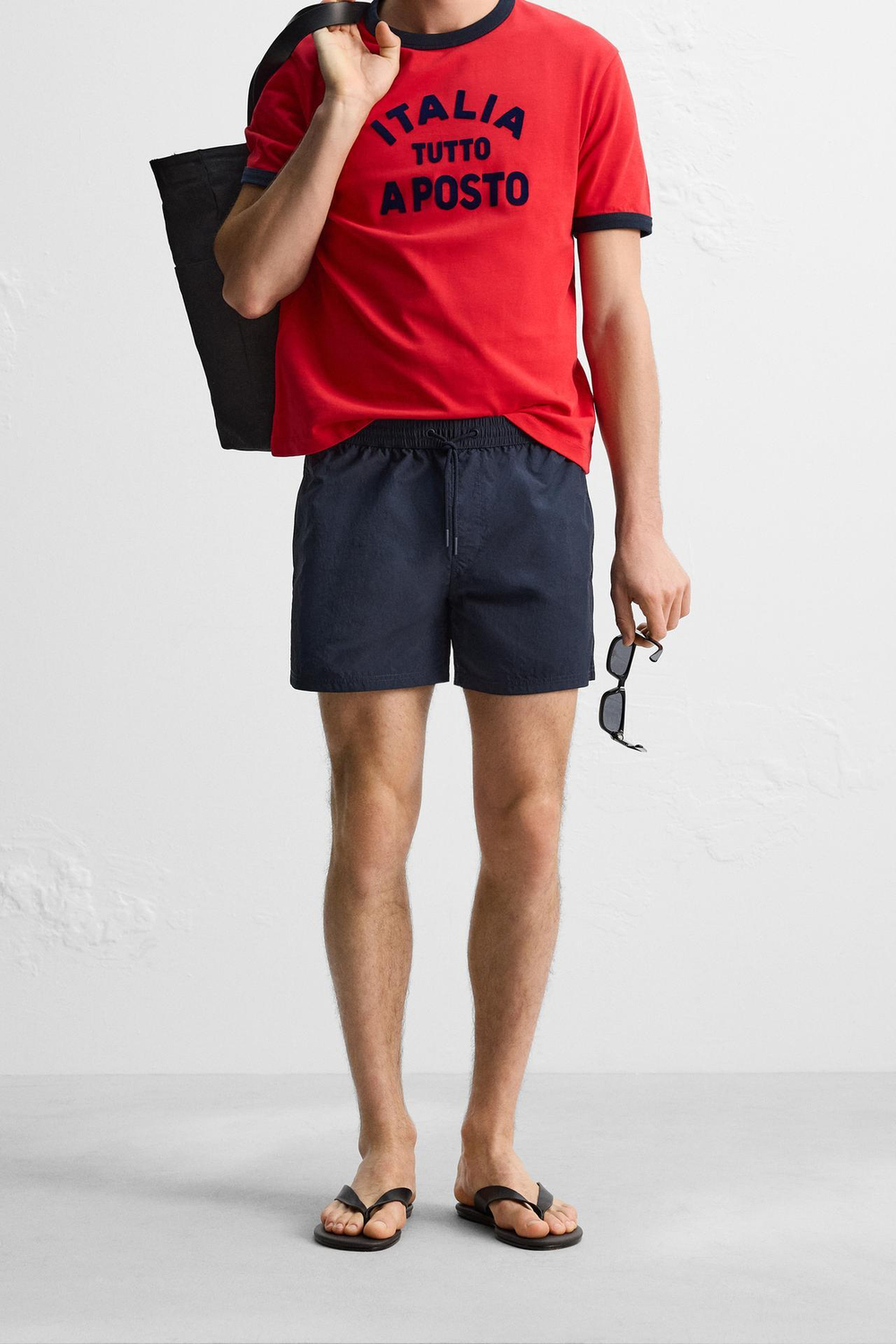 ZARA ПЛАВКИ ИЗ ВЫСОКОТЕХНОЛОГИЧНОЙ ТКАНИ, МОРСКОЙ СИНИЙ