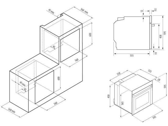 Электрический духовой шкаф Krona BELCANTO 60 IX