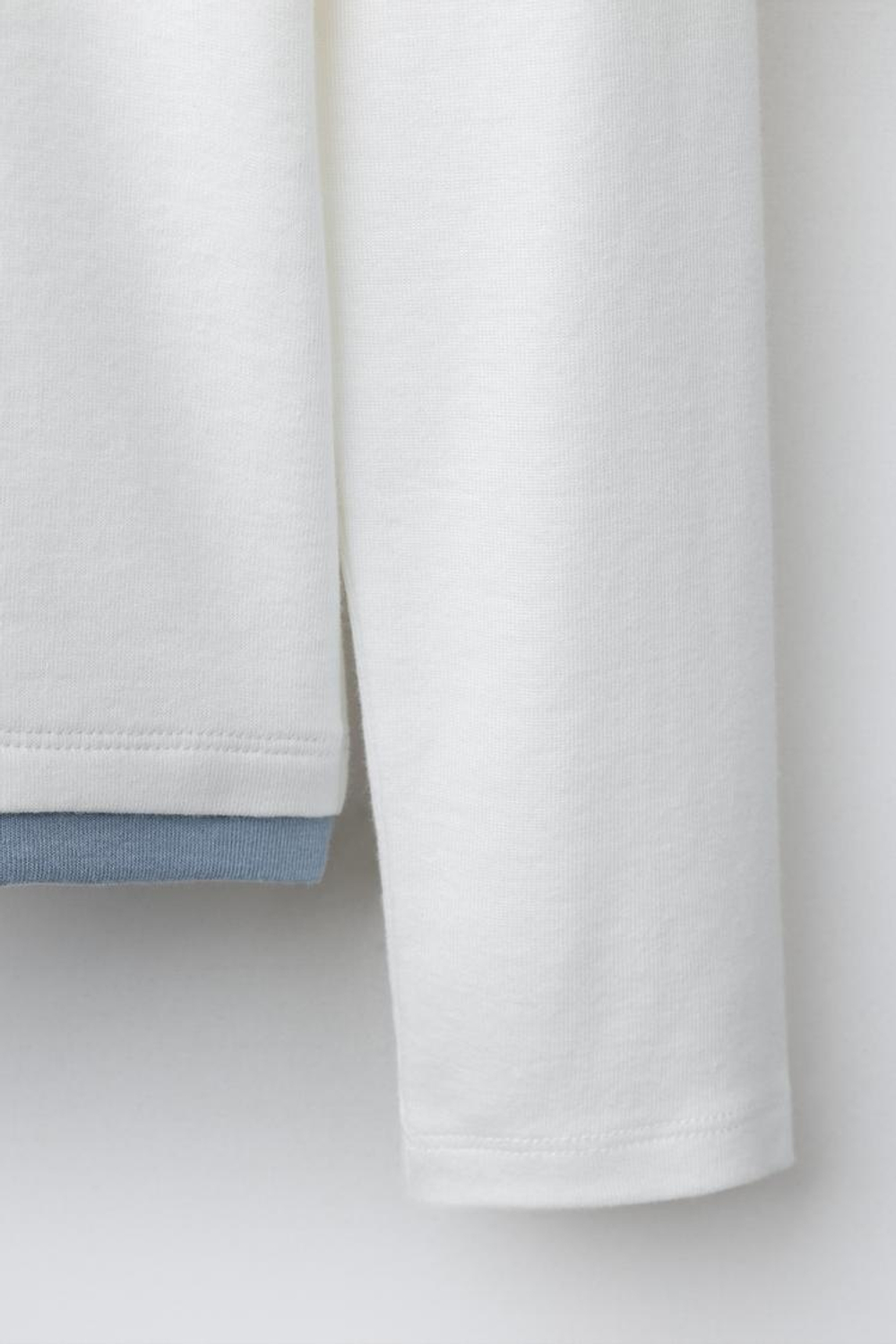 ZARA ДВОЙНАЯ ФУТБОЛКА ИЗ МОДАЛА, БЕЛЫЙ