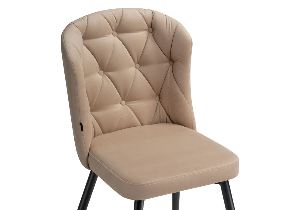 Обеденная группа Эудис velutto 05 / белый мрамор / черный