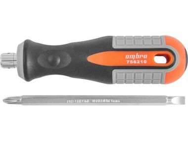 756210 Отвертка стержневая двусторонняя ROUND GRIP, РН2,SL6x100 мм