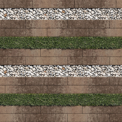 Тротуарная плитка ГАЗОННАЯ РЕШЕТКА - Листопад гладкий Хаски