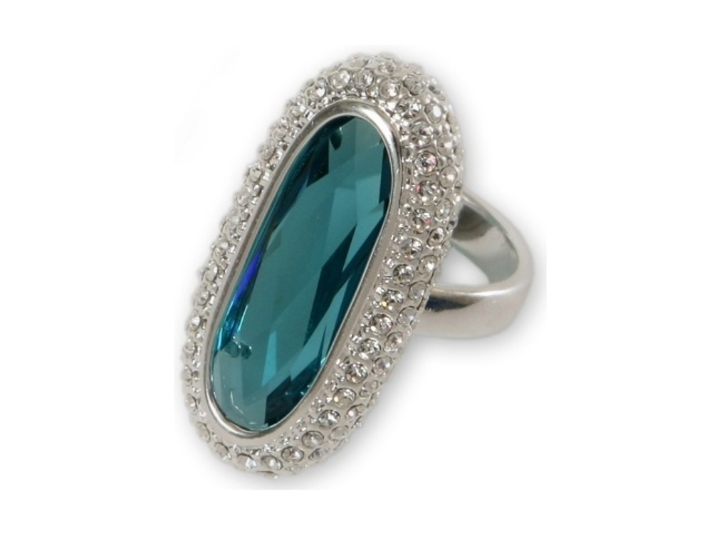 "Фортадо" кольцо в серебряном покрытии из коллекции "Королева" от Jenavi
