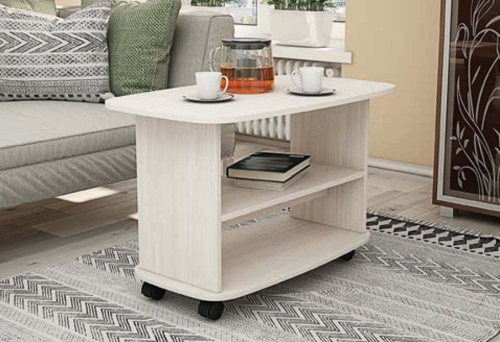 Журнальный стол  ЖС 22 Анкор белый ЦРК.ТМБ.22