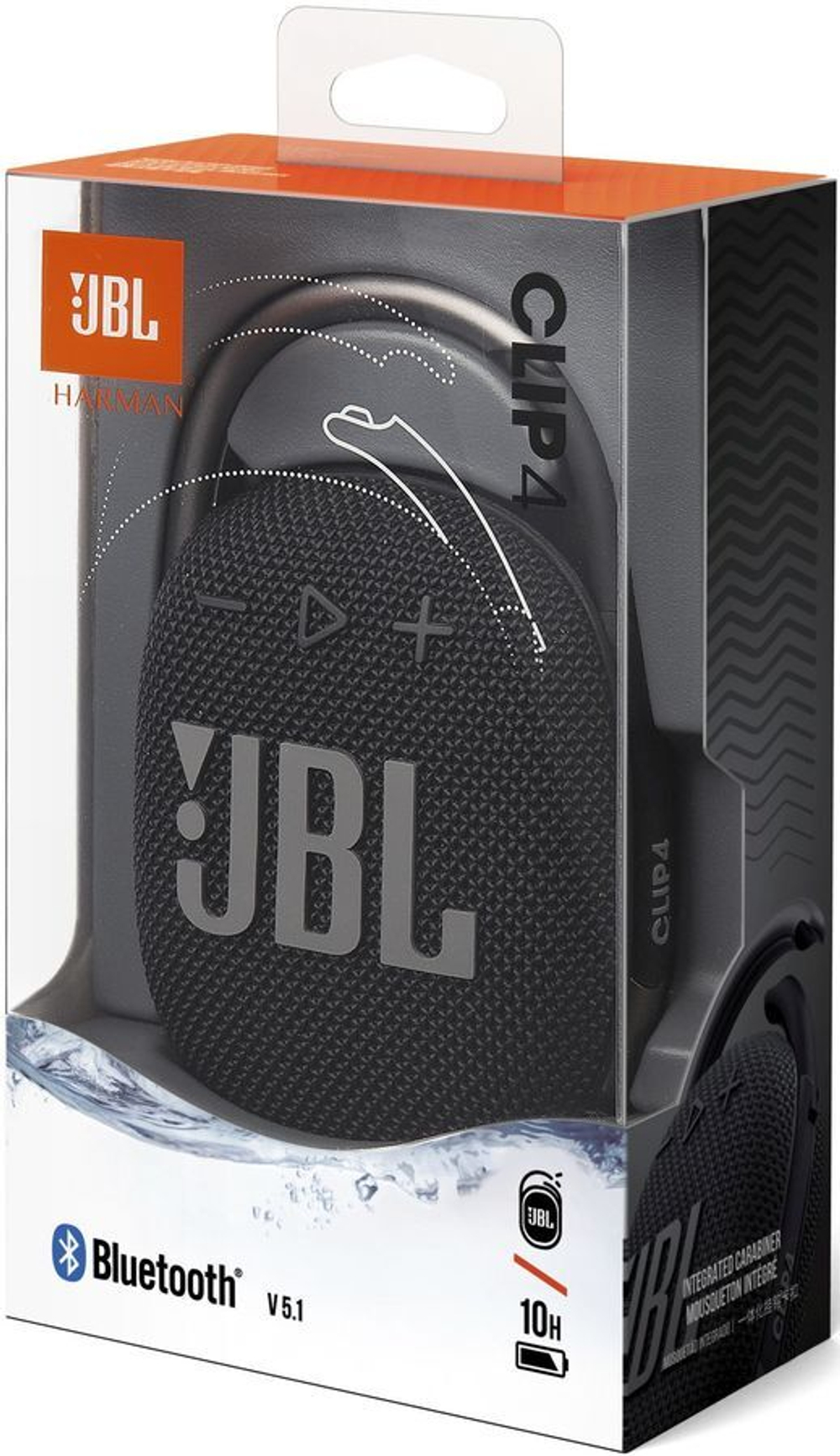 Акустическая система JBL Clip 4, черная JBLCLIP4BLK