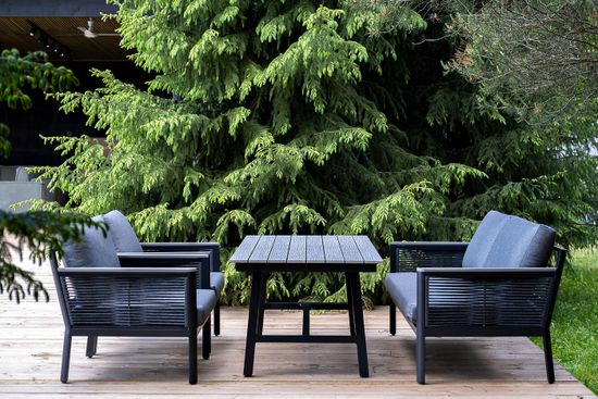 "Сан Ремо" комплект садовый для лаунж-зоны серый