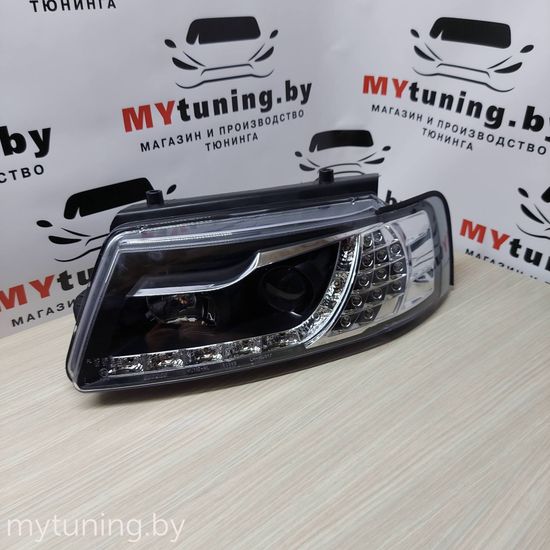 Передние фары VW Passat B5 daylight black