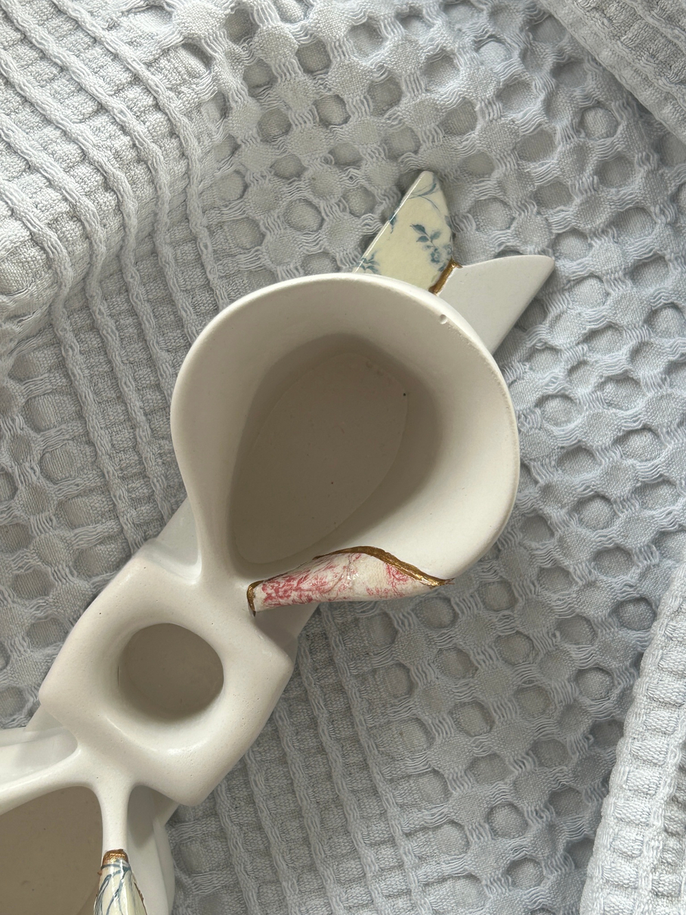 Гипсовый подсвечник Бант Kintsugi