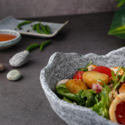 Салатник 290 мл 17*14 см h6,5 см Wave Up Stone Crush Untouched Taiga P.L. [1]