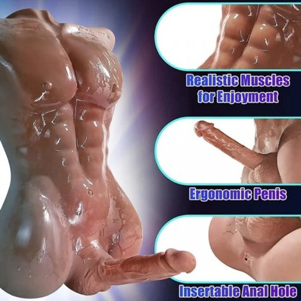 Сексуальный мужской торс с пенисом CompanionX Jeff 9 кг