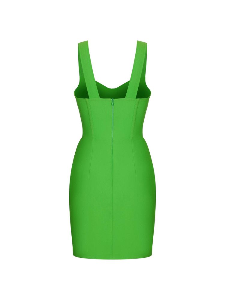 Платье мини корсетного типа из крепа на бретелях