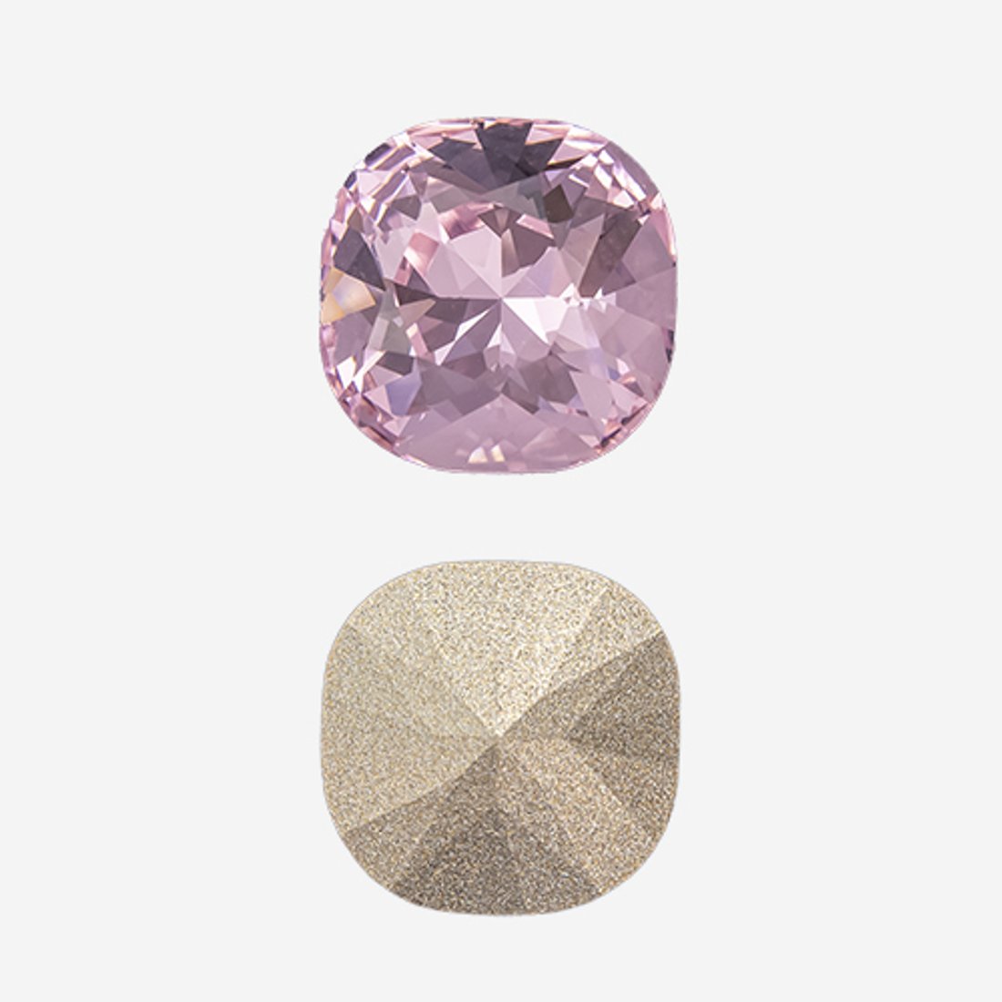 Кристалл Кушон (Сushion), оттенок "Rose", 12мм
