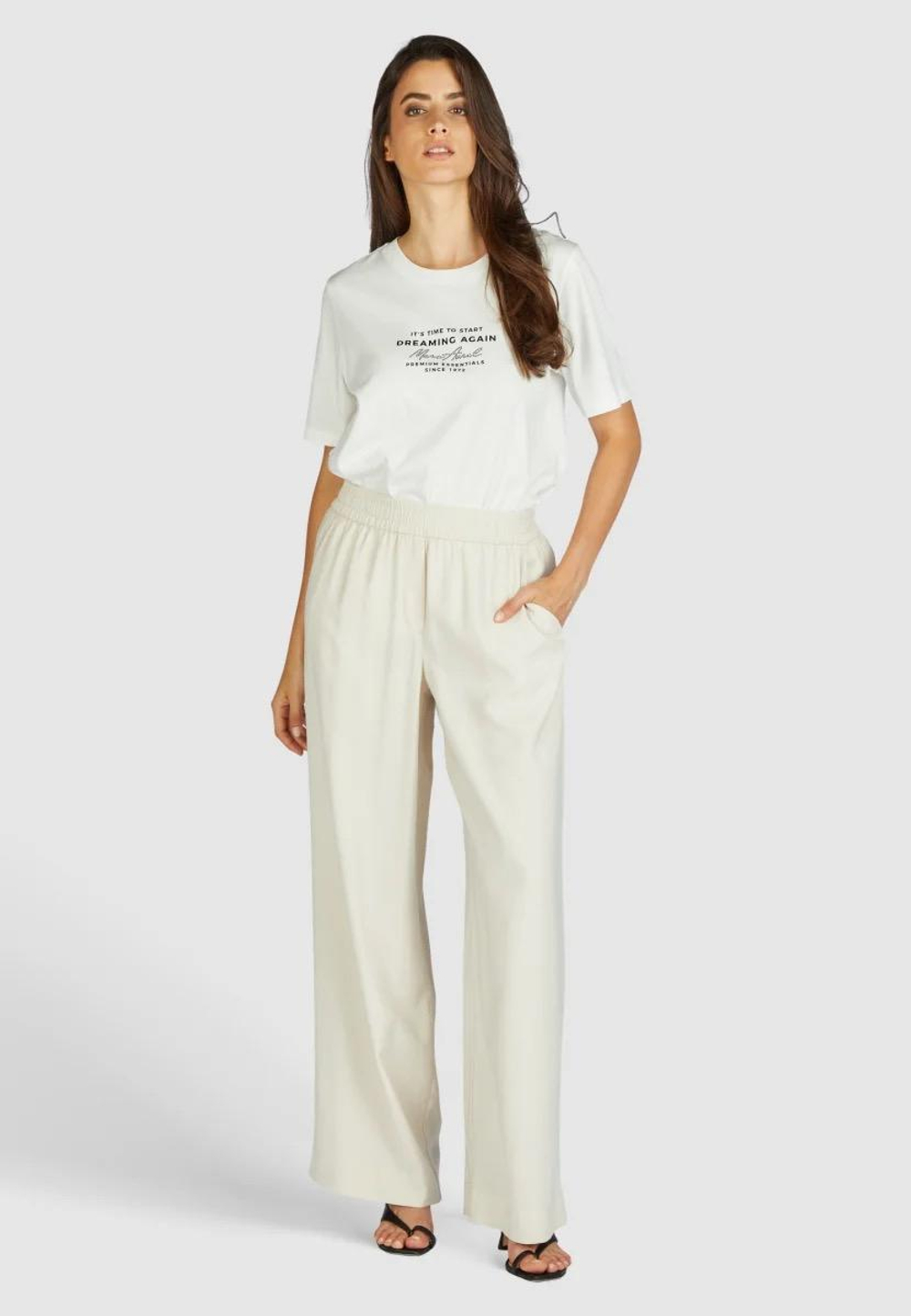 Брюки MARC AUREL 1688 молочный клеш