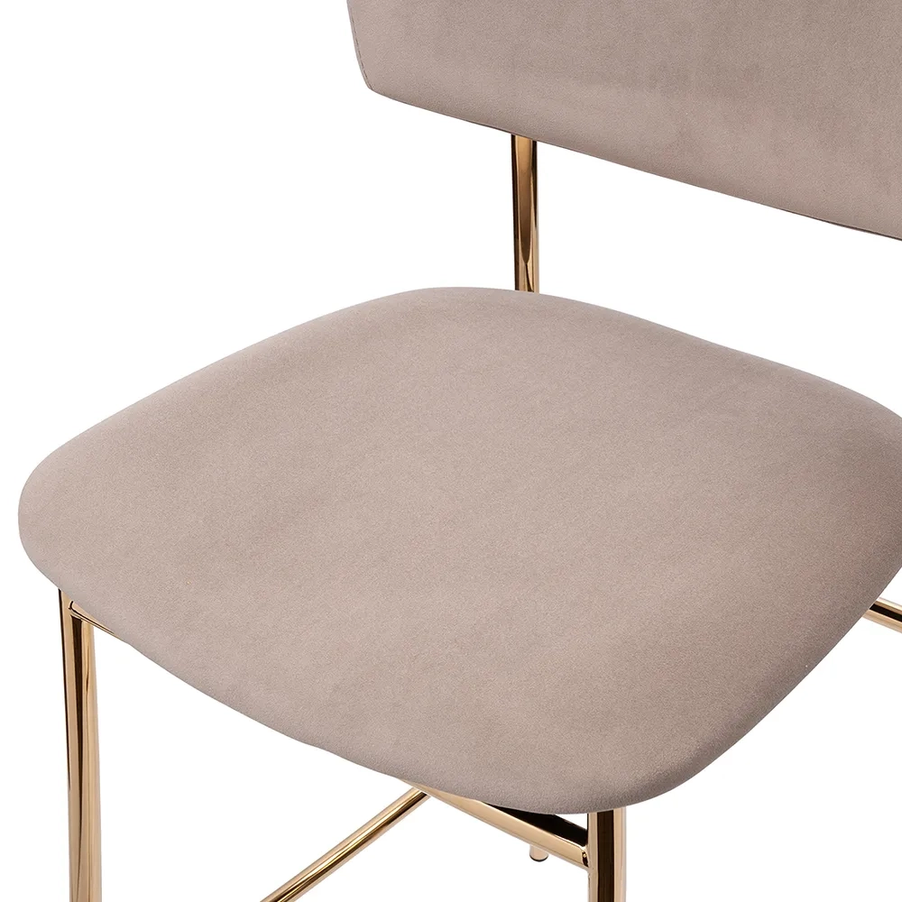 Стул полубарный Bradex Home Elle латте с золотыми ножками