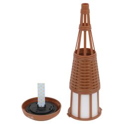 Светильник уличный ЭРА ERASF22-35 на солнечной батарее садовый Факел бамбук | Садовые декоративные светильники