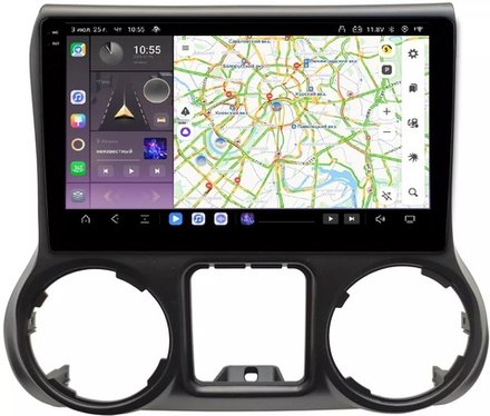 Магнитола для Jeep Wrangler 2010-2018 - Carmedia OL-1258 QLed+2K, Android 13, TS20, CarPlay, 4G SIM-слот