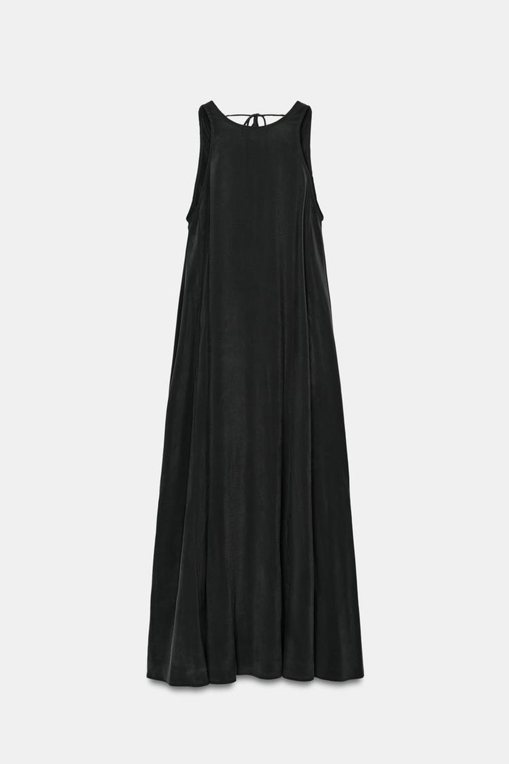 ZARA ПЛАТЬЕ МИДИ СВОБОДНОГО КРОЯ, ЧЕРНЫЙ