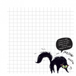 Блокнот 130х130 мм, скрепка, Контэнт-Канц, ламин. картон, выб. лак, 32 л., диз. внутр блок в клетку, "Ловлю бабочек без сачка и с задоринкой"