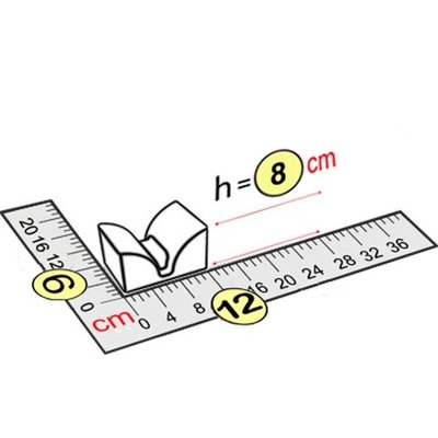 Элемент V-образный 12x6x8 см для GigaBloks 10"