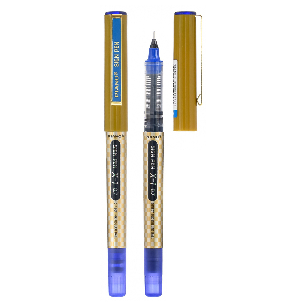 Ручка гелевая, роллер, Piano, синие чернила, бронзовый корпус