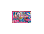 Набор куклы Barbie Dreamtopia и единорога, модная кукла с розовыми волосами и волшебный свет, игрушка-единорог с радужной гривой, подсветкой и звуками