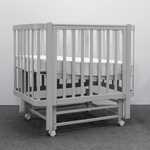 Детская кровать Antemi Terra Light New с маятником, Серый