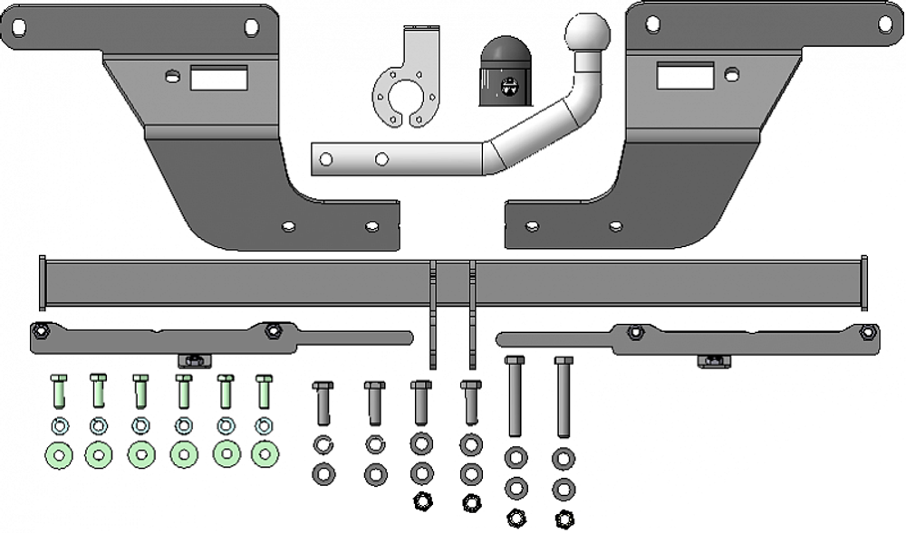 Фаркоп с эл-кой Smart для Ford Focus 2 Универсал 2004-2010 (оцинк. Шар)(паспорт и сертификат в комплекте) F106A.Автостандарт