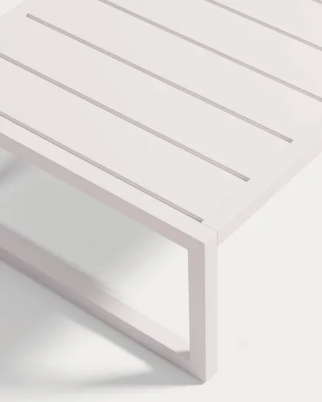 Comova Журнальный столик для улицы из белого алюминия 60 x 114 см