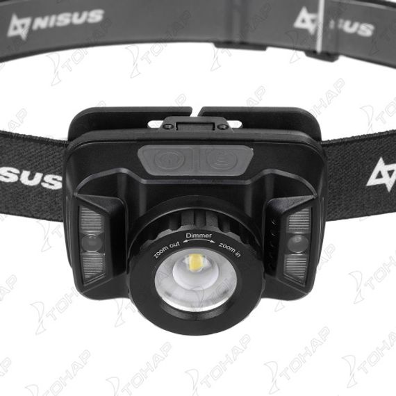 Фонарь налобный сенсорный 380 LM, IP44, USB (N-FN-HL18) NISUS