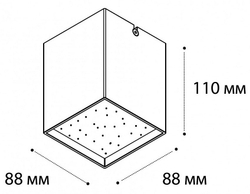 Накладной светильник Italline DL 3028 DL 3028 black 3000K