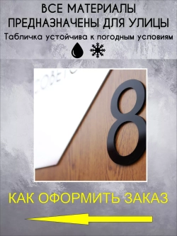 Адресная табличка на дом с объемными буквами