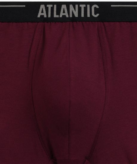 Трусы мужские боксеры (3шт), Atlantic 3MH-011, хлопок, темно-фиолетовый + черный + темный хаки