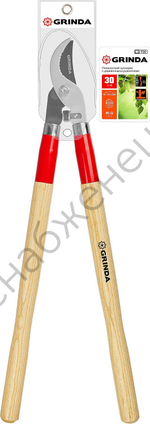 GRINDA W-700, длина 700 мм, закаленные лезвия, рукоятки из дерева высшего сорта, плоскостной сучкорез (40232)