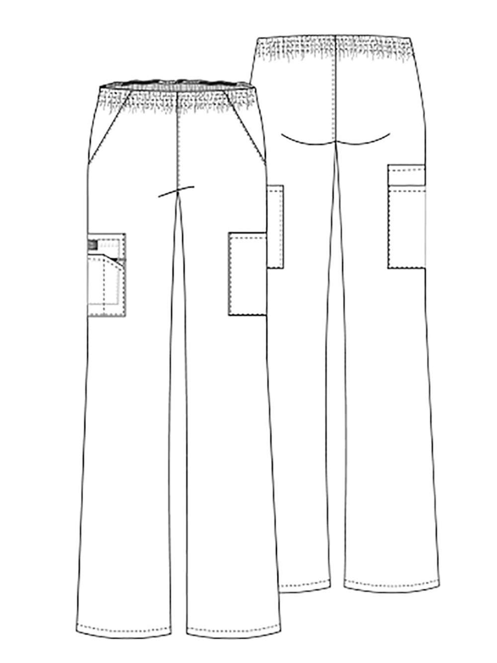 Брюки медицинские женские Dickies 86106 с эластичным поясом, красный, 48