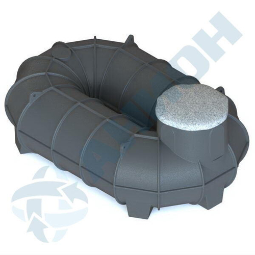 Резервуар О-образный 2000 л для подземного хранения жидкостей Анион 2000 л. горизонтальный (2650x1760x1120см;черный) - арт.559482