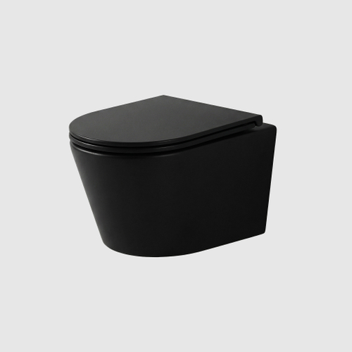 Унитаз подвесной, сиденье s/close Nofer Nantes 515x355мм 23031 матовый чёрный