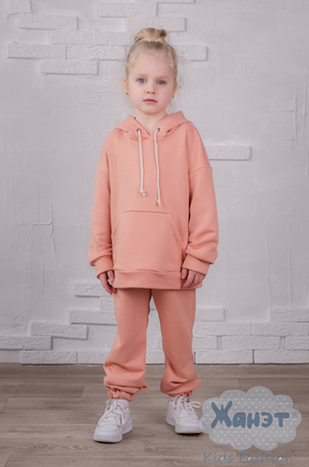 Костюм (брюки и толстовка) лосось