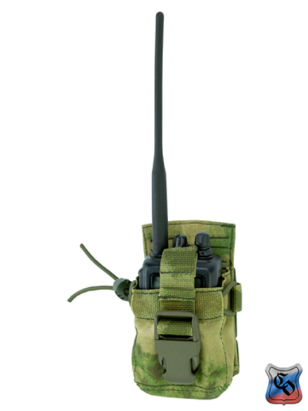 Подсумок под радиостанцию SSO ПРС 2 MOLLE без клапана, с утяжкой и фастексом (Мох)