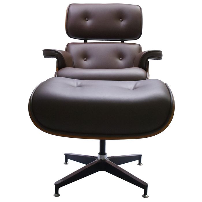 Кресло EAMES LOUNGE CHAIR и оттоманка EAMES LOUNGE CHAIR коричневые Bradex Home FR 0006-7