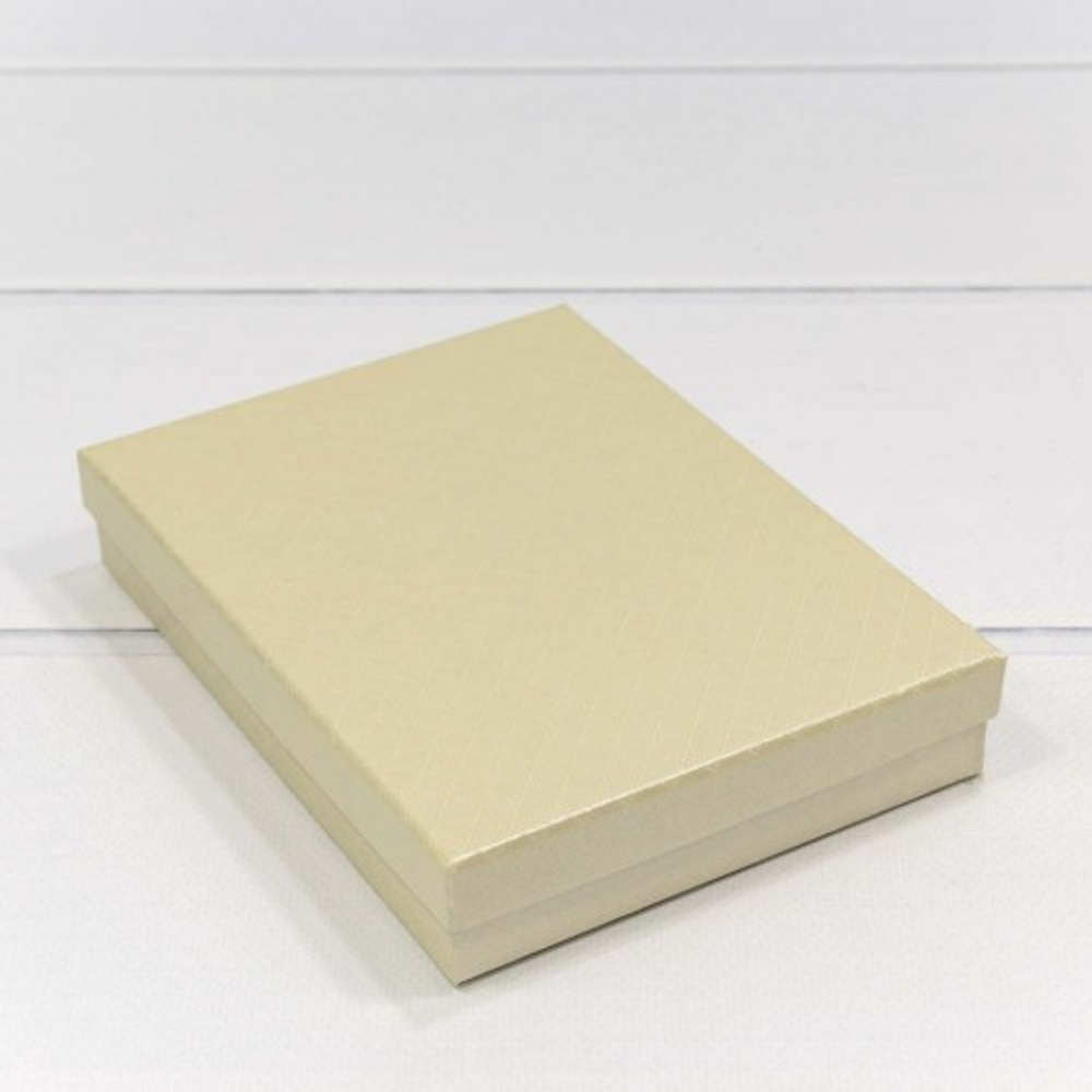 Коробка Ювелирная 16х12х3.4 см "Ромбики" (Бежевый)