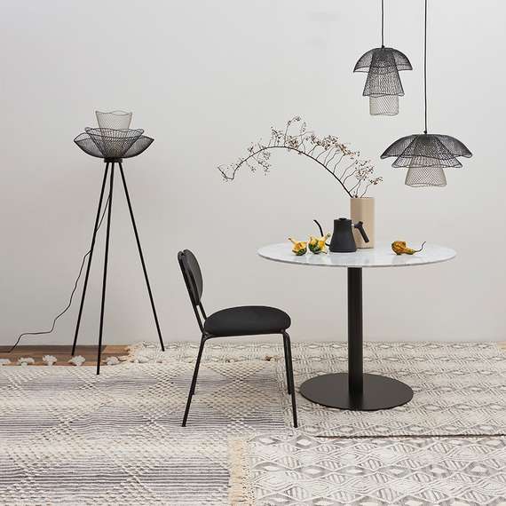 Торшер Vinger, Ø53х153 см, черный/серый/белый