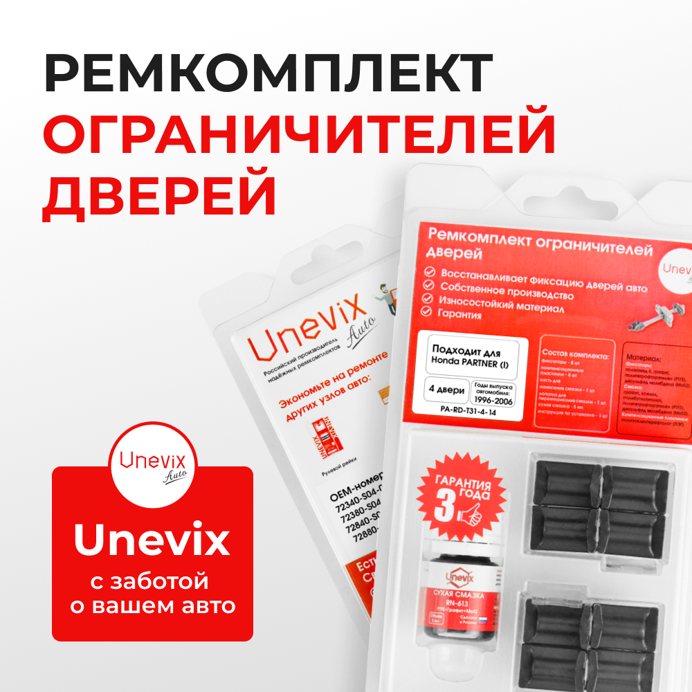 Ремкомплект ограничителей дверей Honda PARTNER (I) EY (4 двери, тип 31) 1996-2006