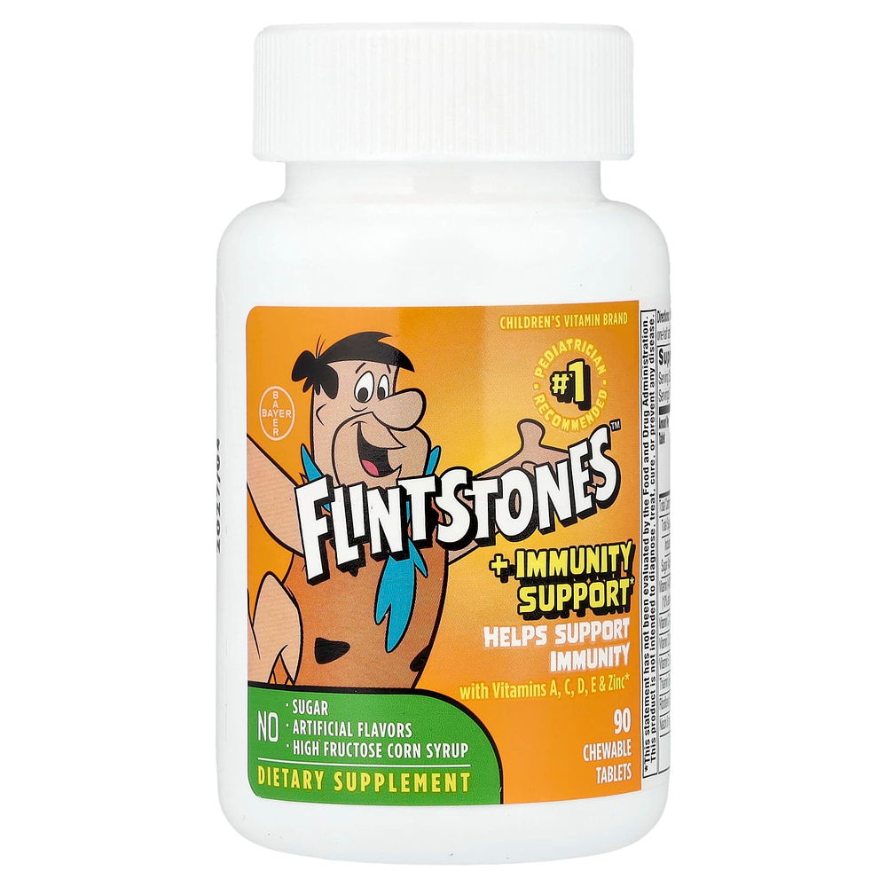 Flintstones, мультивитамины для детей, поддержка иммунитета, 90 жевательных таблеток