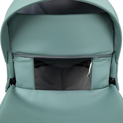 Детская коляска Roan Esso 2025 Кожа 3 в 1 с автокреслом Tutis Elo Lux EduSky Grey ESSK/214/1 Misti Mint/Grey/руч.Черный