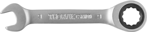 CSRW09 Ключ гаечный комбинированный трещоточный короткий, 9 мм