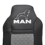 Чехлы MAN TGS (экокожа, серый)